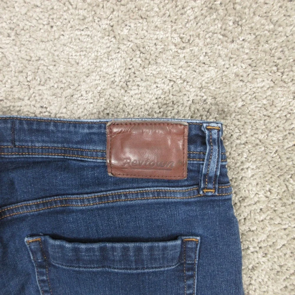 Revtown Jeans Mens 36x30 Blue Automatic Regular Straight Faded Flex Denim Pants
